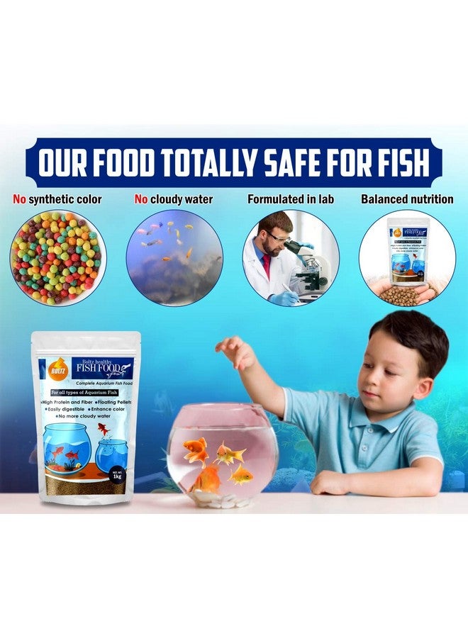 Boltze طعام حبيبي للأسماك من أجل النمو والصحة في جميع مراحل الحياة، اختيار خبراء التغذية للأحواض المائية (1 كجم) - Image 4