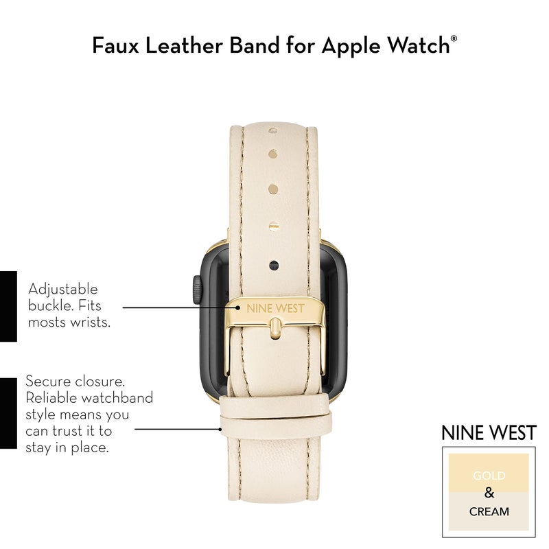Nine West Fashion Strap Band for Apple Watch Secure, Adjustable, Apple Watch Band Replacement, Fits Most Wrists - Image 4