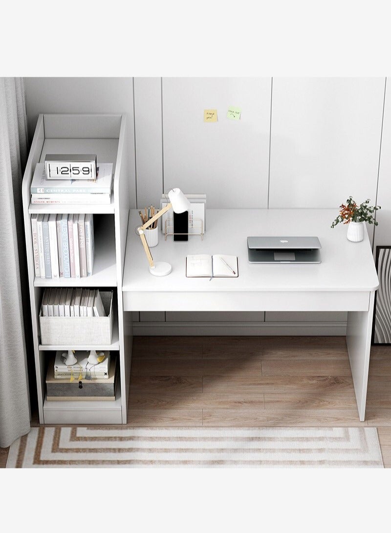 Sharpdo Home Office Desk, Simple Computer Desk With Opened Storage Shelves Desk Tabie Desk Organizer Bedroom Desk 132*40*120 cm - Image 3