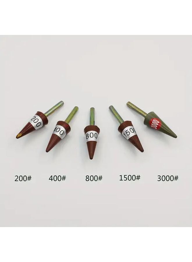 5Pcs Diamond Resin Grinding Head 6MM Shank Mix Grit 200 3000 For Granite Marble - Image 1