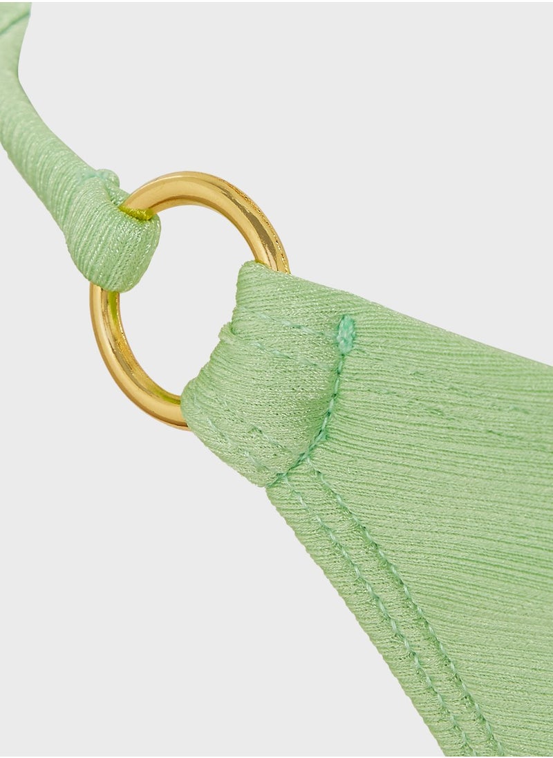 Missguided - High Shine Detail Tie Side Bikini Bottom - Image 1
