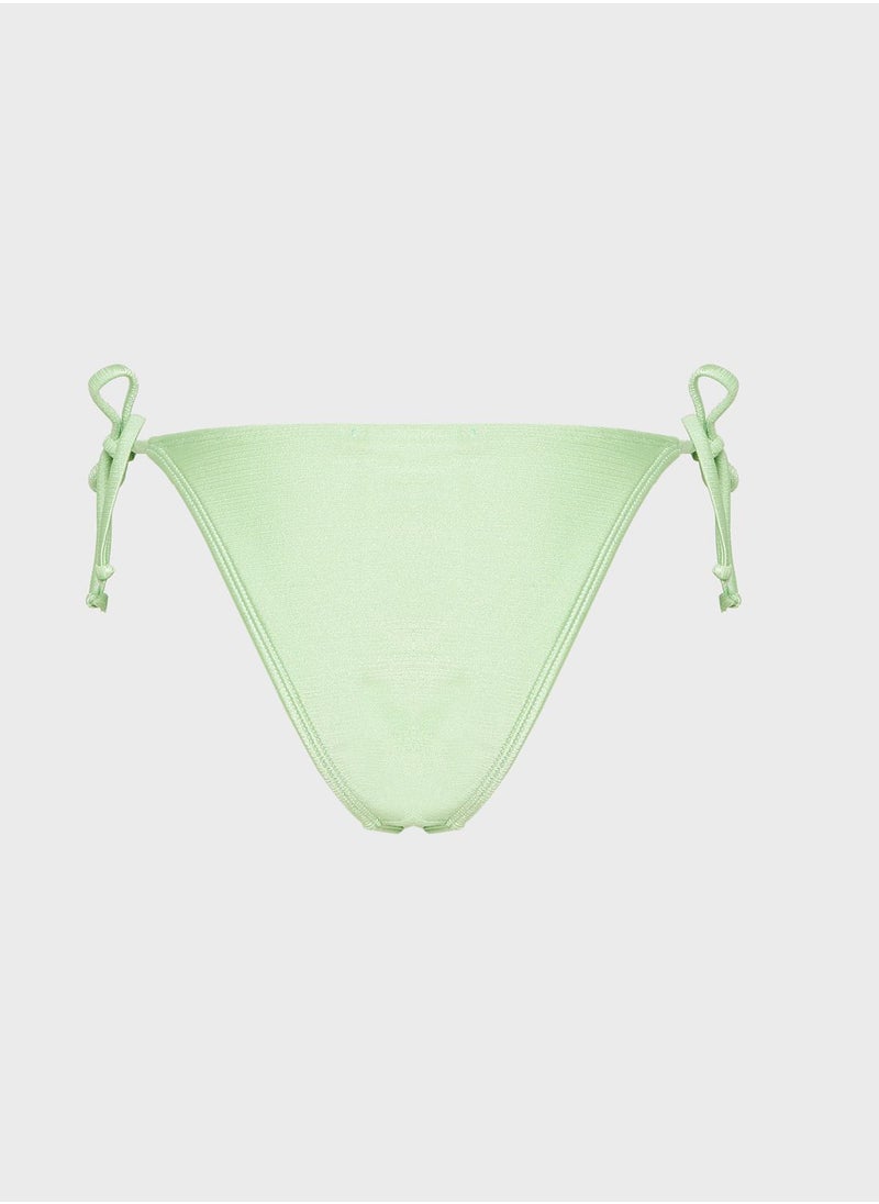 Missguided - High Shine Detail Tie Side Bikini Bottom - Image 1