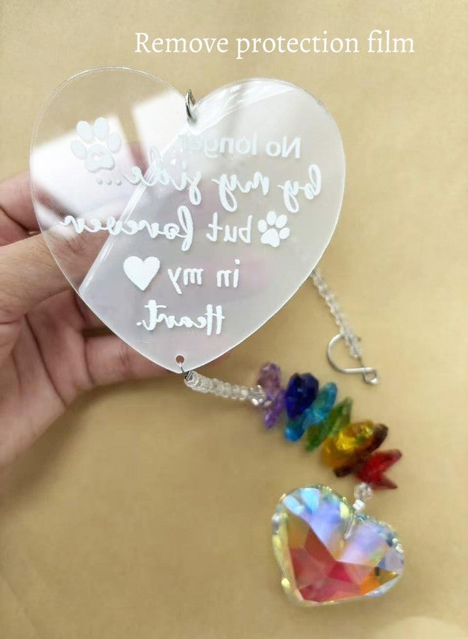 Andthen Dog Memorial Gifts for Loss of Dog, Dog Memorial Crystal Suncatcher with Rainbow Bridge Card - Image 4