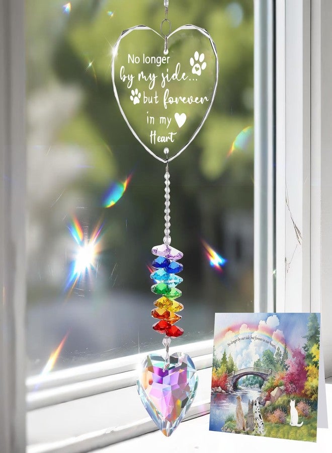Andthen Dog Memorial Gifts for Loss of Dog, Dog Memorial Crystal Suncatcher with Rainbow Bridge Card - Image 1