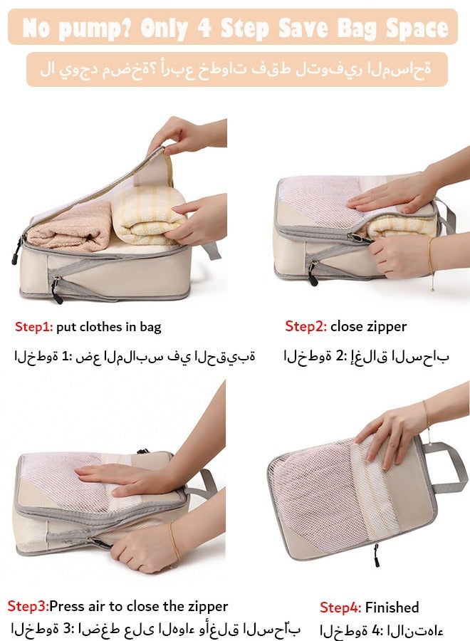 Thickened Material 4 Set Packing Cubes for Suitcases, Travel Luggage Organizer, Travel Packing Kit with Clothes Storage Bag, Shoes Bag,  Luggage Organizer Bags Set for Travel Accessories - Image 4