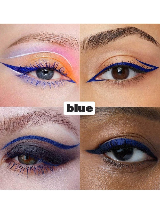 ميوزك فلاور قلم كحل للعيون بحبر مقاوم للماء ويدوم طويلاً لمكياج العيون، مقاوم للتلطخ، ناعم الملمس وطويل الأمد # أزرق - Image 5