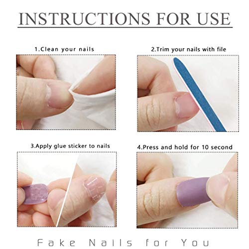 FOK Set Of 100Pc Professional/Personal Reusable French Long Acrylic False Fake Nails White Color DIY Decoration Artificial White Nailart Tip Accessory - Image 5