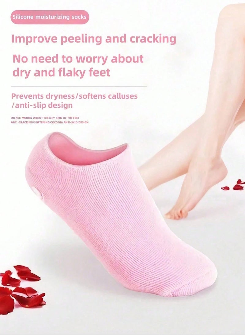 شي إن جوارب جل علاجية للترطيب + مبرد قدم مزدوج لإزالة الجلد الميت (متعدد الألوان) - Image 4