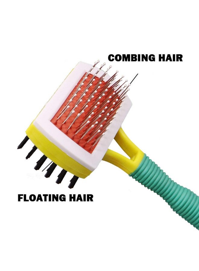 إيميلي بيتس فرشاة تنظيف الشعر ذات الوجهين للقطط والكلاب، مشط مستطيل الشكل للتدليك والعناية بالحيوانات الأليفة مزود بدبوس وشعيرات للفراء القصير والمتوسط والطويل - Image 3