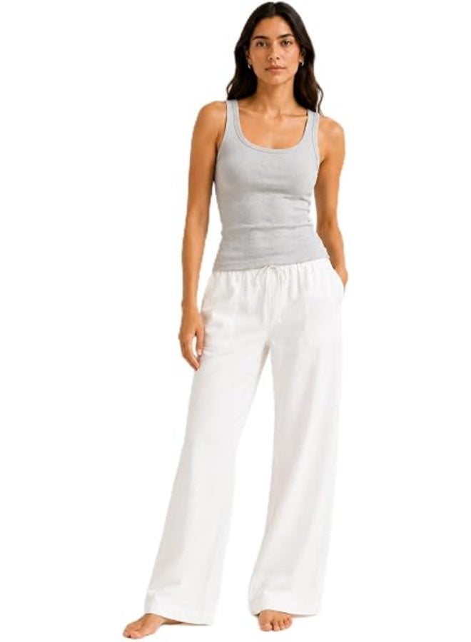 Nileton Women's Basic Ribbed Knit - Cotton Round Neck Tank Top - Slim Fit Sleeveless Stretchy Fitted Casual Everyday Tank - Image 1