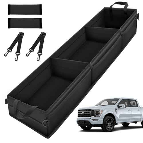 Autofit Under Seat Storage - Truck Underseat Tool Box Organizer with 3 Removable Dividers for 2015-2025 Ford F150 SuperCrew Cab & Crew Cab 2017-2024 F250 F350 F450 F550 Super Duty Under bench Storage - Image 1