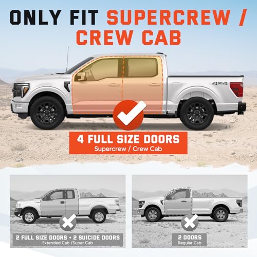 Autofit Under Seat Storage - Truck Underseat Tool Box Organizer with 3 Removable Dividers for 2015-2025 Ford F150 SuperCrew Cab & Crew Cab 2017-2024 F250 F350 F450 F550 Super Duty Under bench Storage - Image 2