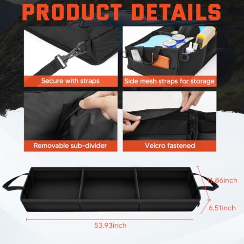 Autofit Under Seat Storage - Truck Underseat Tool Box Organizer with 3 Removable Dividers for 2015-2025 Ford F150 SuperCrew Cab & Crew Cab 2017-2024 F250 F350 F450 F550 Super Duty Under bench Storage - Image 3