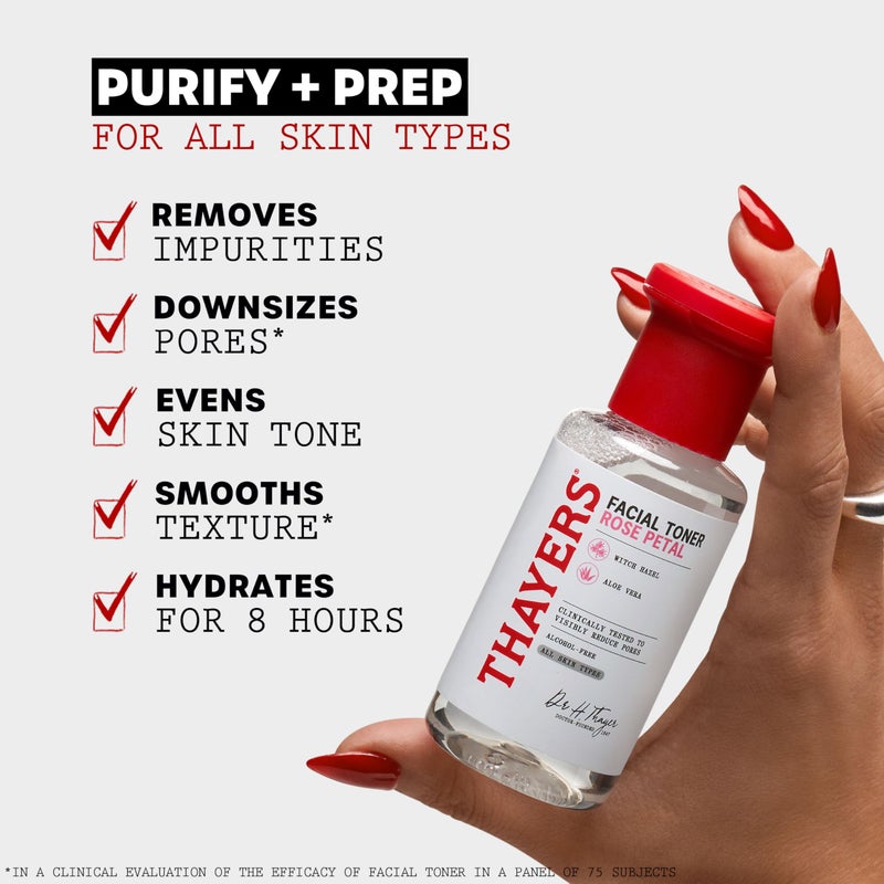 THAYERS Alcohol-Free Rose Petal Witch Hazel Facial Toner for Glowing Skin, Soothing, Hydrating, Refreshing Toner for Normal and Combination Skin, 3oz - Image 3
