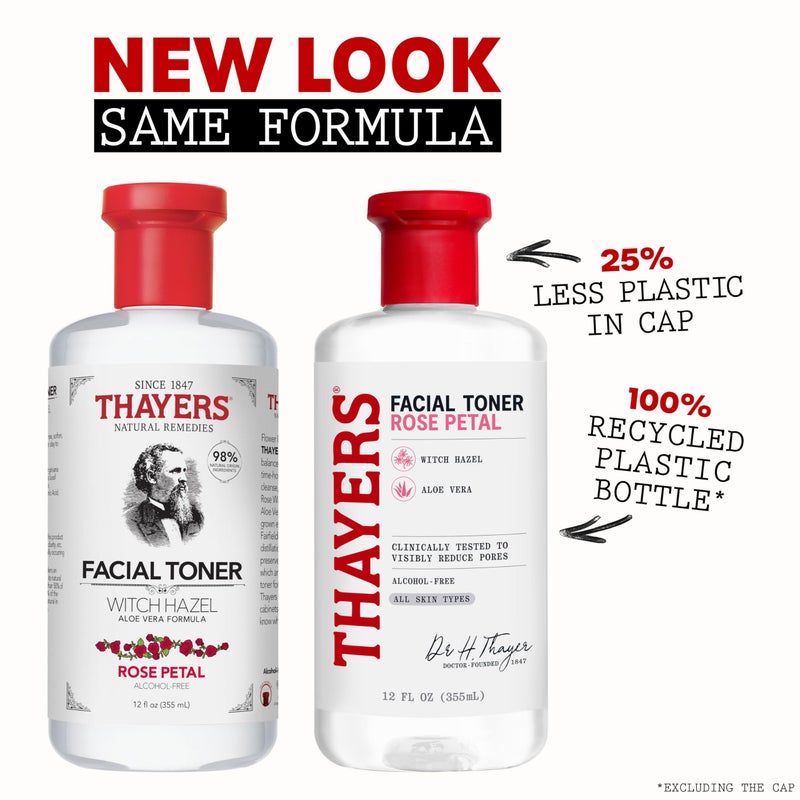 THAYERS Alcohol-Free Rose Petal Witch Hazel Facial Toner for Glowing Skin, Soothing, Hydrating, Refreshing Toner for Normal and Combination Skin, 3oz - Image 2