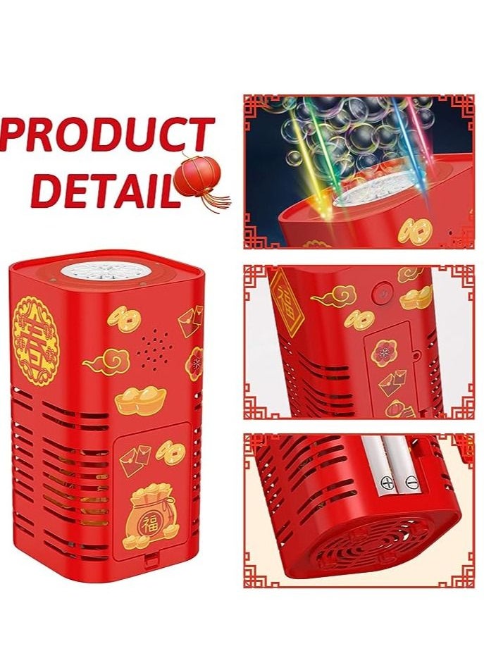 null - Firework Bubble Machine with Music & Colorful Lights - Automatic Bubble Maker Toy for Outdoor Festivals, New Year Celebrations, and Parties - Image 1