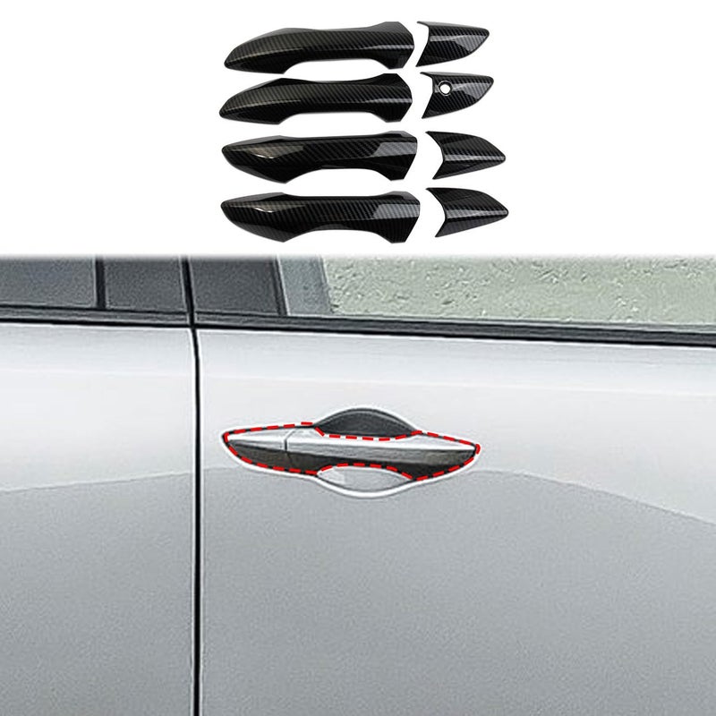crosselec Carbon Fiber Door Handles Trim Cover Accessories for 20222025 Acura MDX Handle Cover - Image 2