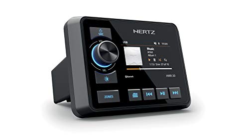جهاز استقبال هيرتز HMR20 الرقمي البحري 2 منطقة شاشة عرض 3 ألوان AMFMUSBBluetooth 50 واط × 4
