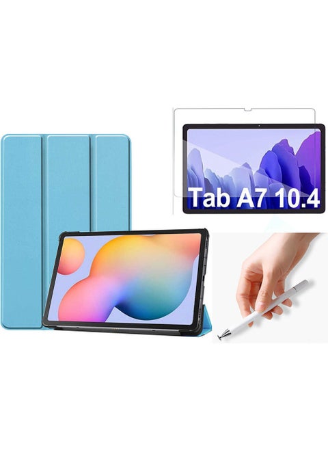 Samsung Galaxy Tab A7 T500 Compatible Smart Cover Tablet Case + Screen Protector + Disc Tip Touch Pen