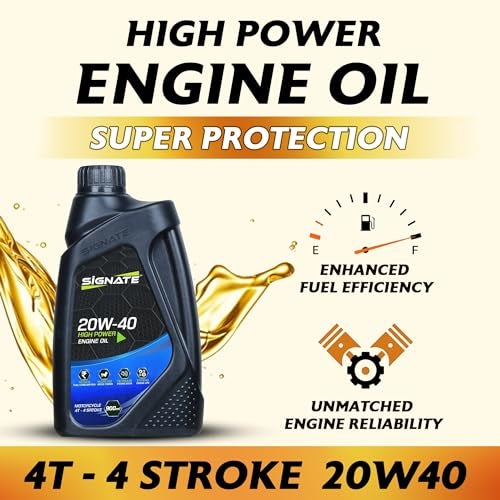 Signate 20W40 Engine Oil for Bikes 900ML, 4 Stroke Engine Oil for Motor Cycle, Maximum Gear Protection & Efficient Performance Bike Oil - Image 2