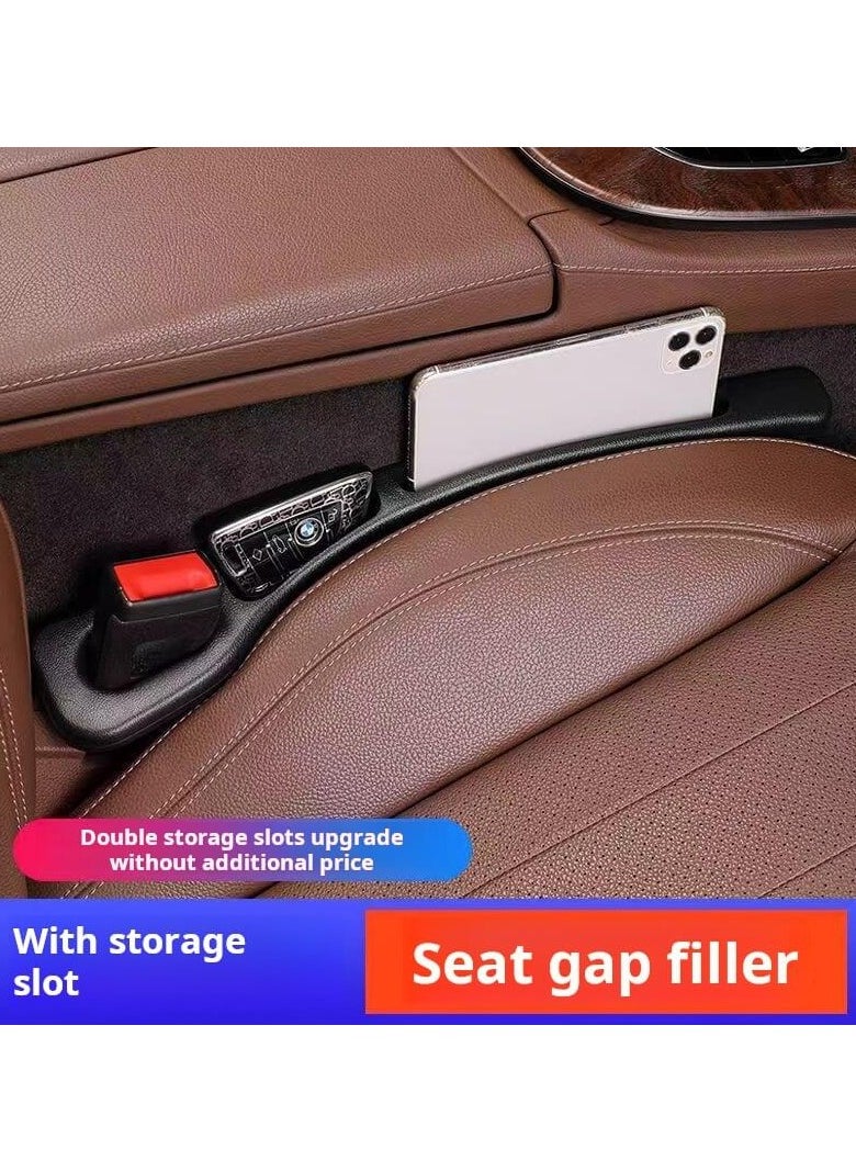 SARAQITA Car Seat Gap Filler 2 Pack - Universal Fit PU Leather Car Seat Gap Plug to Fill The Gap Between Seat and Console  - Image 1