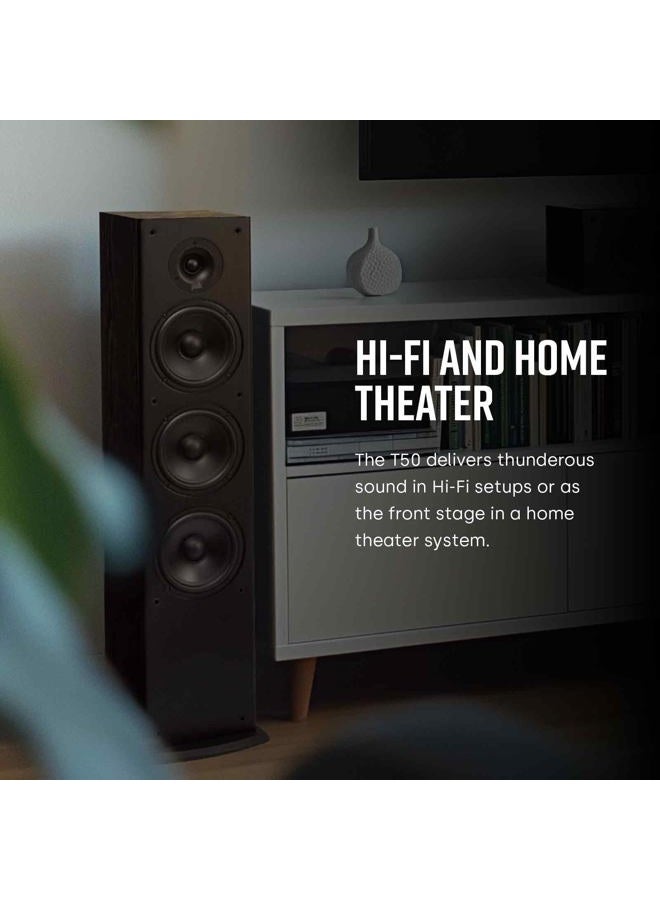 Polk Audio T50 Floor-Standing Tower Speaker BLACK - Image 2