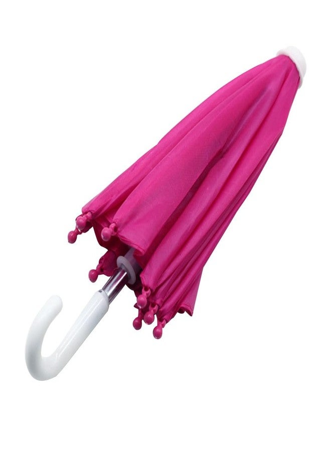 Garneck 18 Inch Doll Umbrella Rose Pink, Mini Rain Umbrella for Dollhouse Sized Parasol Accessory for Doll Decoration and Miniature Scene - Image 1
