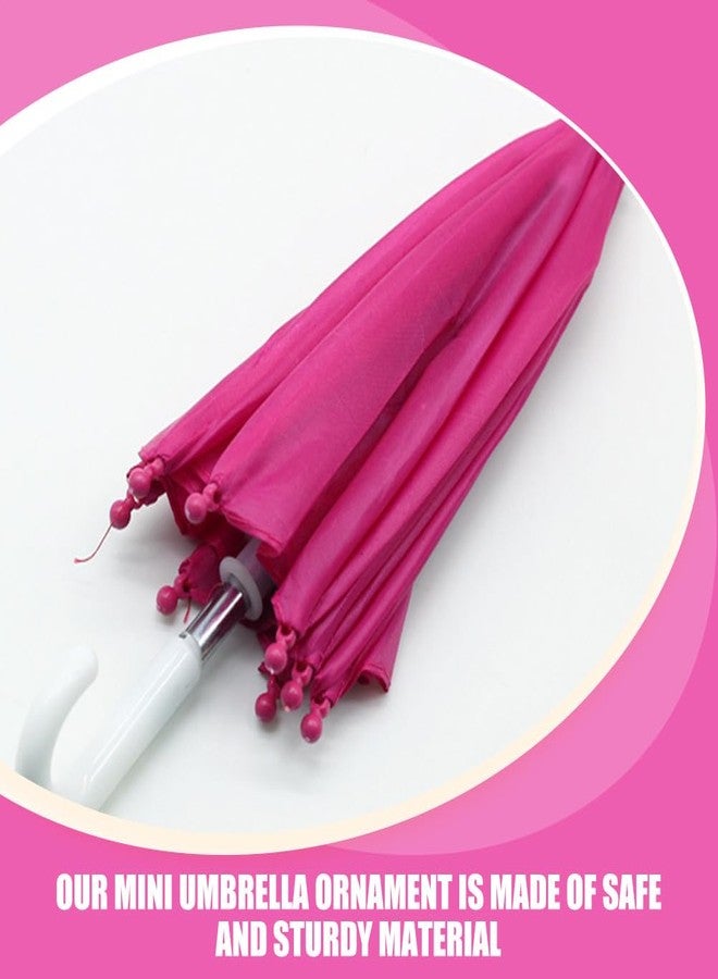 Garneck 18 Inch Doll Umbrella Rose Pink, Mini Rain Umbrella for Dollhouse Sized Parasol Accessory for Doll Decoration and Miniature Scene - Image 5