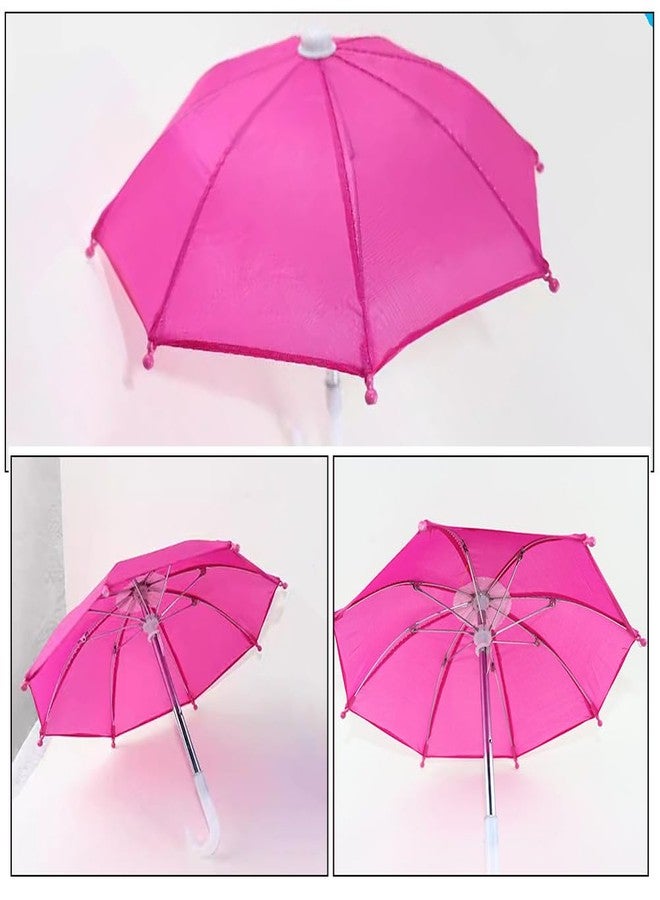 Garneck 18 Inch Doll Umbrella Rose Pink, Mini Rain Umbrella for Dollhouse Sized Parasol Accessory for Doll Decoration and Miniature Scene - Image 3