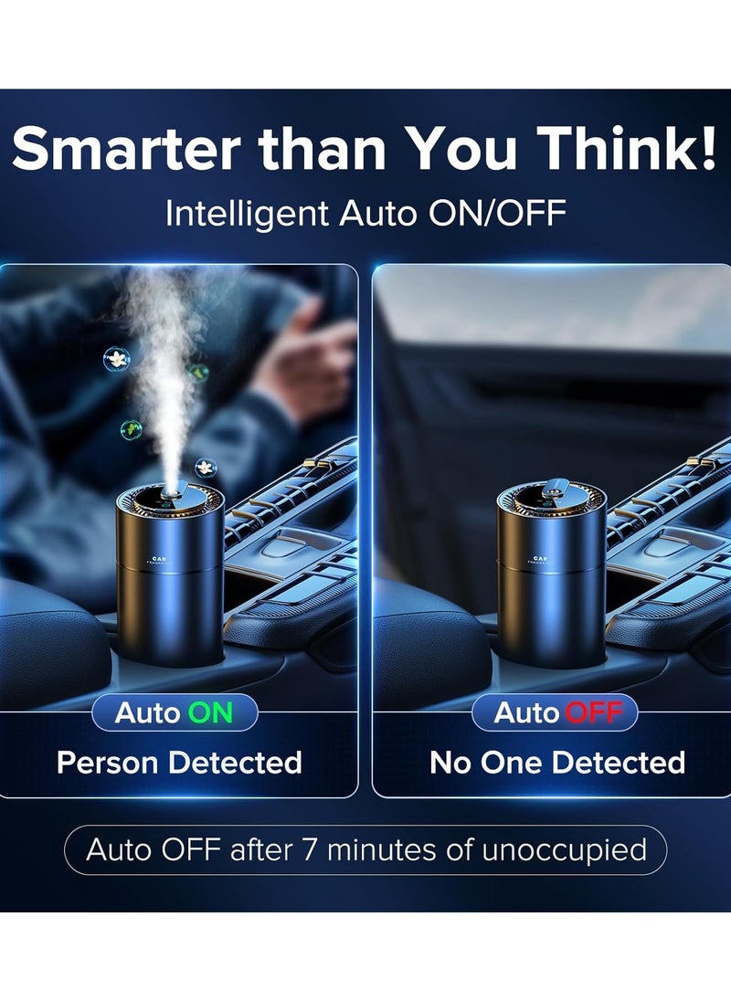 ceeniu - Ceeniu Car Air Freshener, Odor Eliminator, Smart Nano Mist Fragrance, Auto ON/OFF, 120 Days Lifespan, Cologne Scent, Strong/Light Mode, Natural and Safe, Easy to Use, Black Matte Aluminum Alloy - Image 1