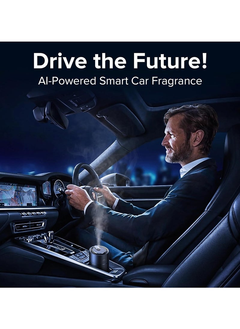 ceeniu - Ceeniu Car Air Freshener, Odor Eliminator, Smart Nano Mist Fragrance, Auto ON/OFF, 120 Days Lifespan, Cologne Scent, Strong/Light Mode, Natural and Safe, Easy to Use, Black Matte Aluminum Alloy - Image 1