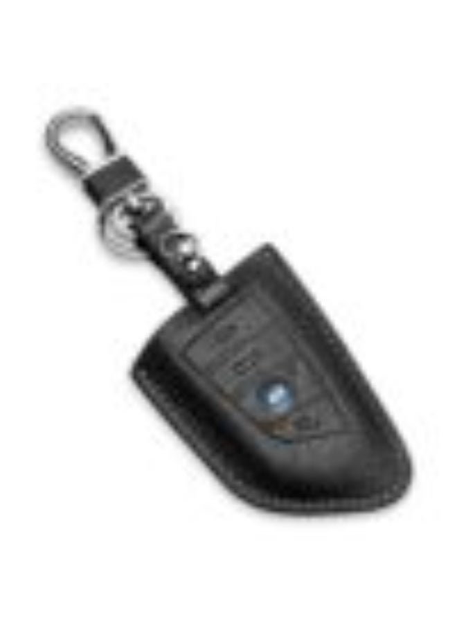 Buffway Leather Key Chain Case Cover Holder Shell - Black - Image 2
