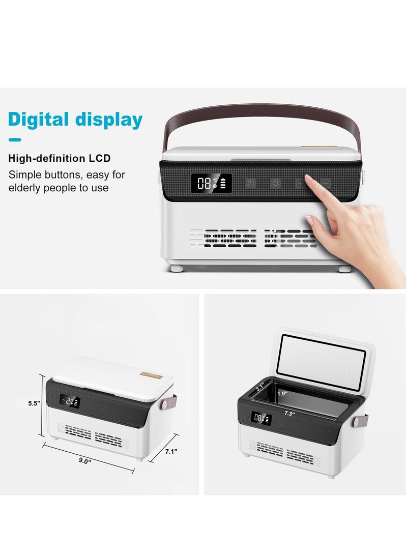 XiuWoo Insulin Cooler Travel Case Box, Portable medicine cooler box with LCD touch screen temperature display for home,travel,keep cooling at any time  - Image 4