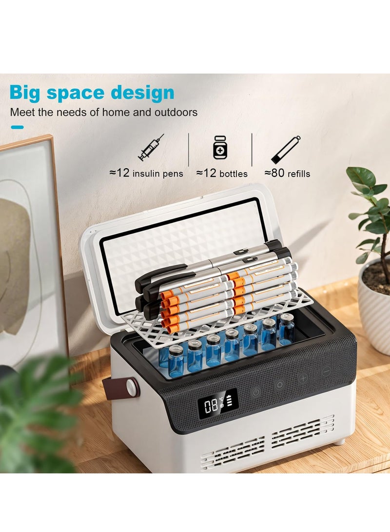 XiuWoo Insulin Cooler Travel Case Box, Portable medicine cooler box with LCD touch screen temperature display for home,travel,keep cooling at any time  - Image 3