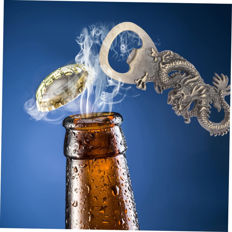 Dragon Shape Zinc Alloy Beer Bottle Opener Keychain For Men Car Keyring Pendant - Image 5