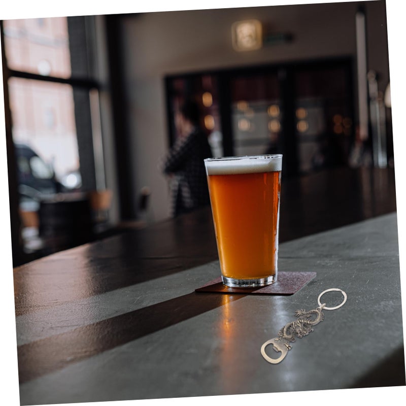 Dragon Shape Zinc Alloy Beer Bottle Opener Keychain For Men Car Keyring Pendant - Image 4
