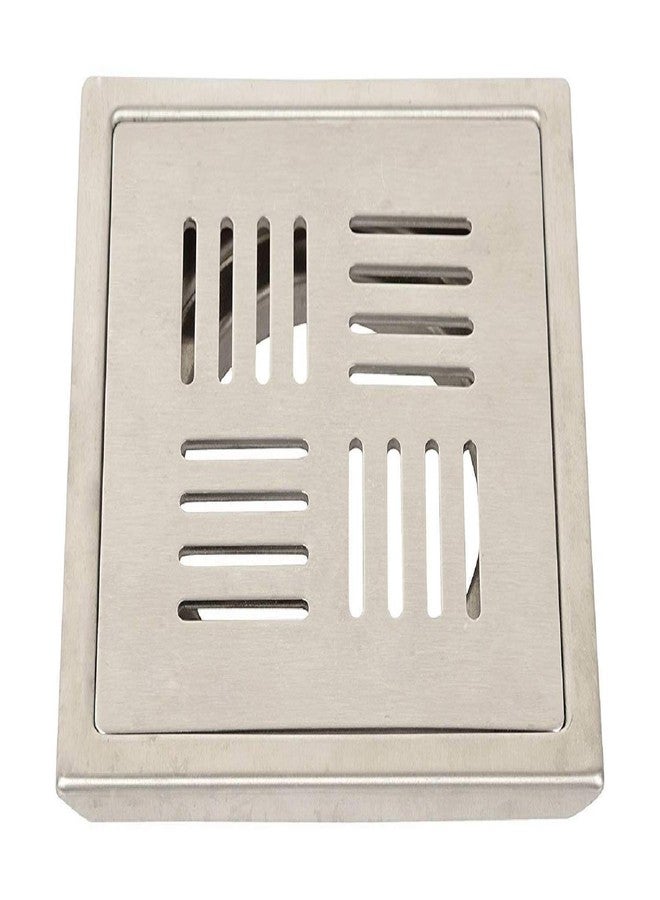 Kyoto Stainless Steel Grating Flora Trap Plain Drain Cover/Jali For Bathroom And Kitchen (5"X5"), ?13 Centimeters - Image 2