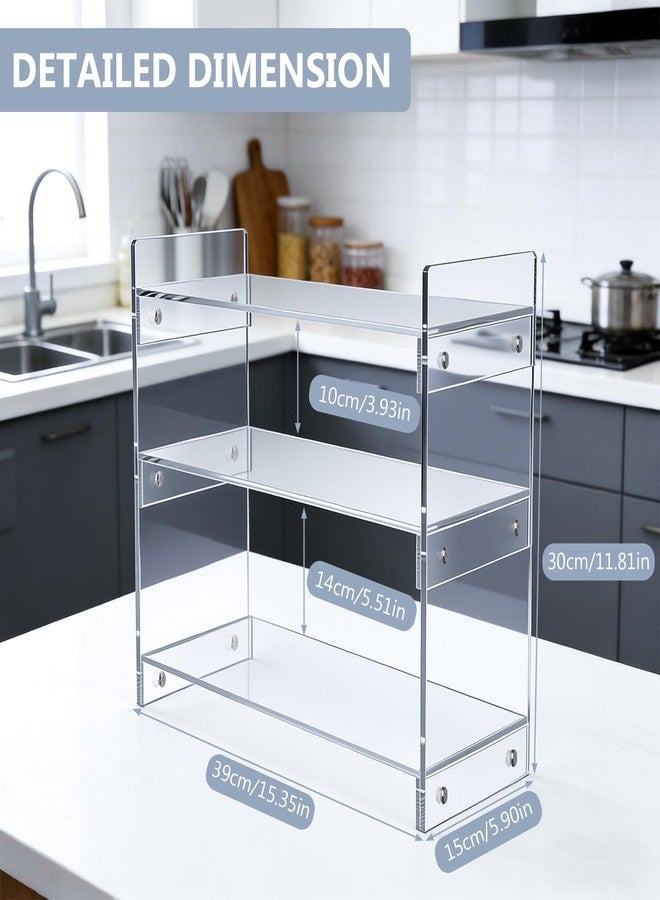 BestYiJo 3-Tier Coffee Station Organizer Countertup - Spacious Acrylic Storage Shelf for Coffee Bar & Kitchen, Holds Mugs, Beans, Syrups, Cups, Stirrers - Compact & Durable Design - Image 3