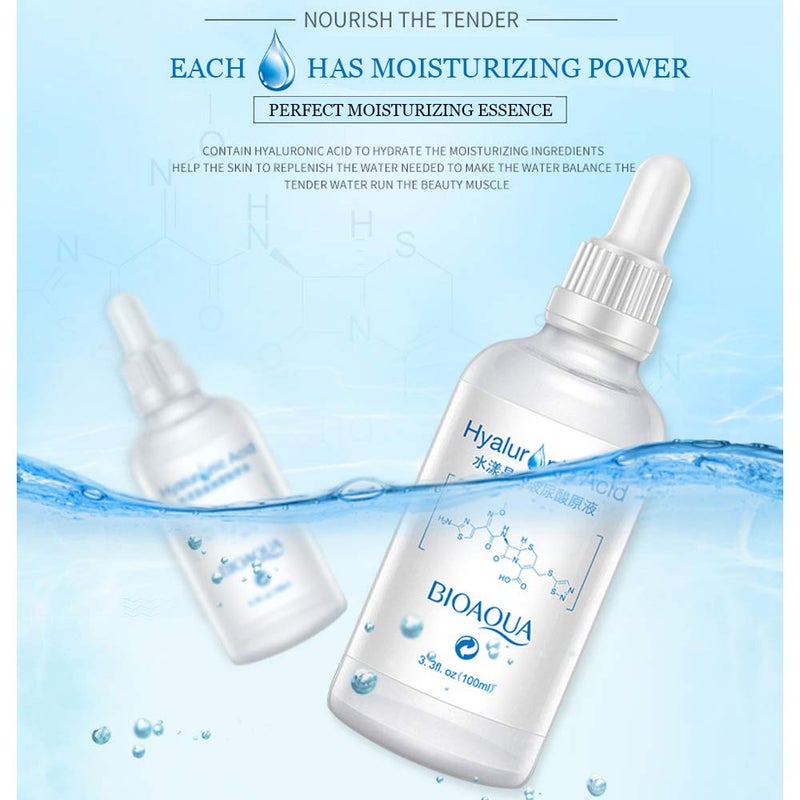 BIOAQUA Hyaluronic Acid Face Cleanser Moisturizing and Smoothing Essence Restoring Oil Balance 100ml - Image 4