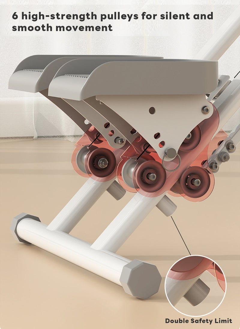 إي تي جي مصعد درج ذكي قابل للطي - 6 مستويات مقاومة، سير صامت، يحمل 100 كجم | معدات لياقة بدنية للمنزل وتمارين الكارديو والساق - Image 5