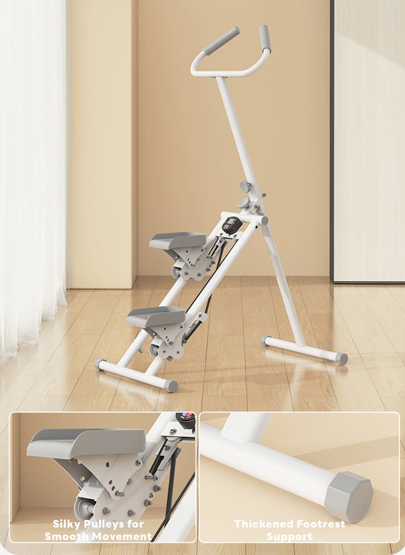 إي تي جي مصعد درج ذكي قابل للطي - 6 مستويات مقاومة، سير صامت، يحمل 100 كجم | معدات لياقة بدنية للمنزل وتمارين الكارديو والساق - Image 3
