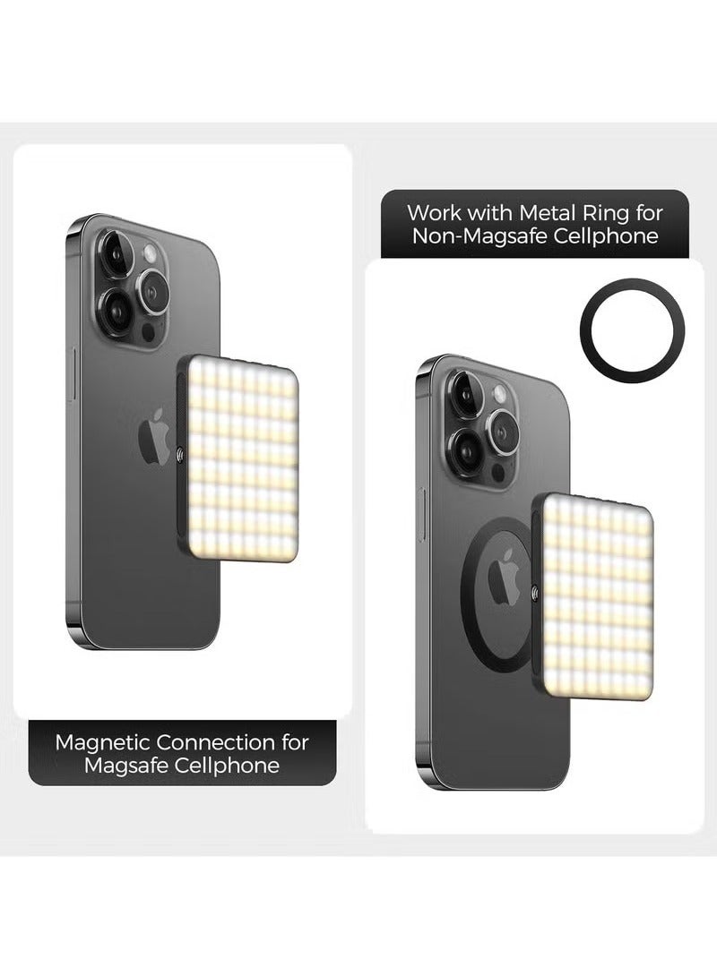 Magnetic Photography Light Clip on Phone Laptop,Video Light,Portable LED Camera Fill Light Panel,Pocket LED Phone Light,Dimmable 3 Lighting Effects,Rechargeable LED Lighting for Video Conference,Tik - Image 3