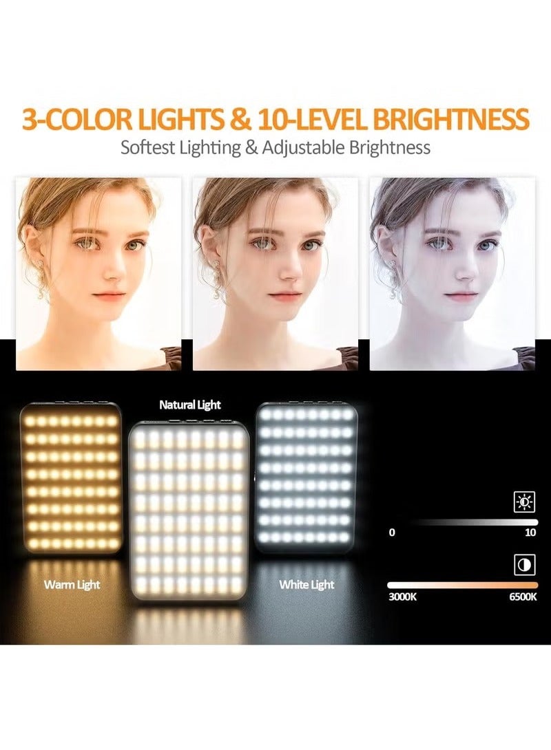 Magnetic Photography Light Clip on Phone Laptop,Video Light,Portable LED Camera Fill Light Panel,Pocket LED Phone Light,Dimmable 3 Lighting Effects,Rechargeable LED Lighting for Video Conference,Tik - Image 4