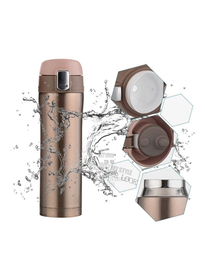 NIBEMINENT Thermal Insulated Vacuum Water Bottle Gold/Silver 24x8x8centimeter - Image 3