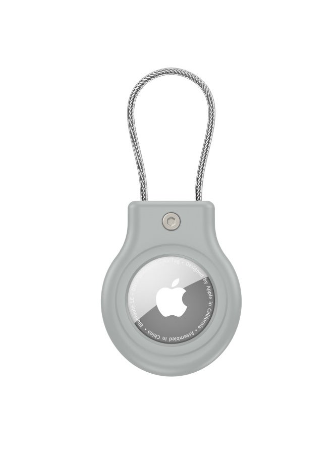 Generic - For Apple AirTag Protective Case Apple Tracker PC Security Lock Anti-lost Hanging Buckle Tracker Protective Case-Color:Gray - Image 1