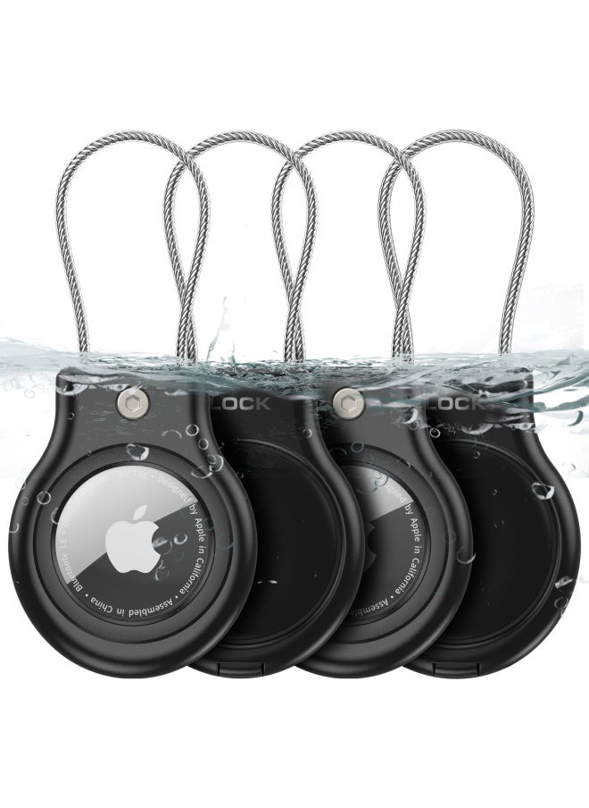 Generic - For Apple AirTag Protective Case Apple Tracker PC Security Lock Anti-lost Hanging Buckle Tracker Protective Case-Color:Gray - Image 1