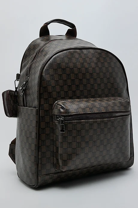 R&B Checked Dome Backpack