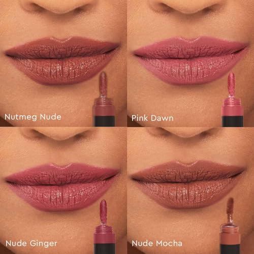 KIRO Four Play Non-Stop Airy Matte Liquid Lip Stack – Ultimate Quad | 4 Nude Lipstick Shades | Long-Lasting, Transfer-Proof, Hydrating, Lightweight | Infused with Avocado & Apricot Oils | 6ml - Image 4