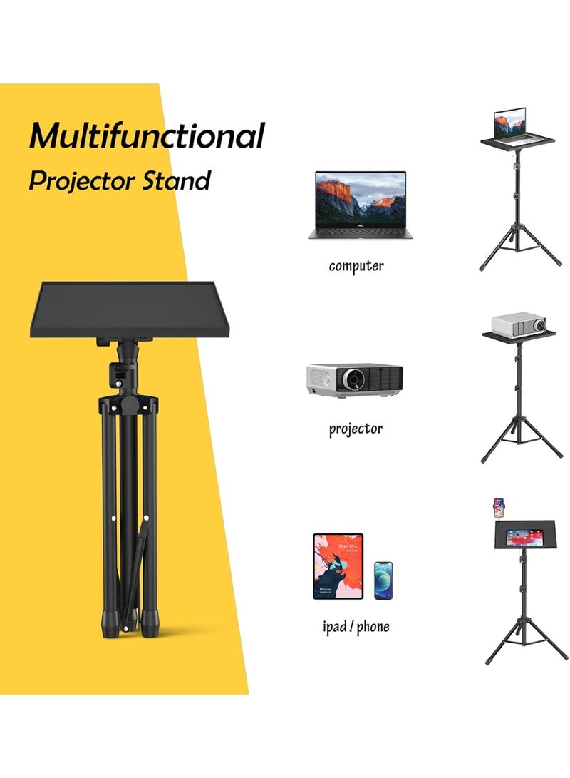 DUNISO Projector Stand Tripod multifunctional outdoor computer desk stand, portable DJ equipment stand, with tray, foldable, height adjustable from 90 to 170 centimeters Projector Stand for Outdoor Movies - Image 2