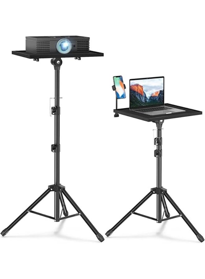 DUNISO Projector Stand Tripod multifunctional outdoor computer desk stand, portable DJ equipment stand, with tray, foldable, height adjustable from 90 to 170 centimeters Projector Stand for Outdoor Movies - Image 1